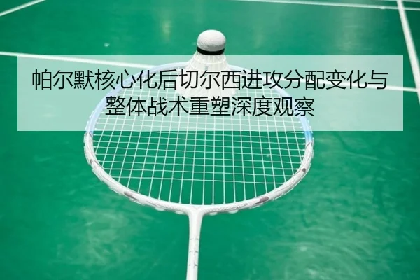 帕尔默核心化后切尔西进攻分配变化与整体战术重塑深度观察